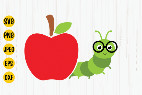 Apple and Worm SVG Teacher Design Review