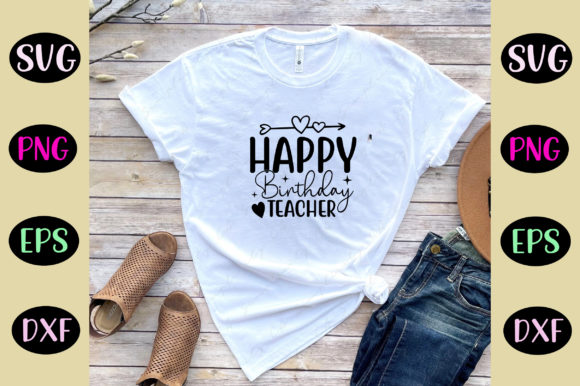 Happy Birthday Teacher SVG for Free: A Stitch Test