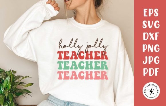 Holly Jolly Teacher SVG: A Retro Embroidery Review