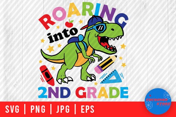 Roaring in 2nd Grade T-Rex SVG: Embroidery Review