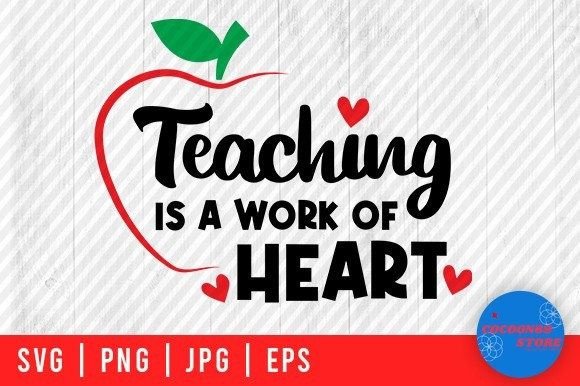 Teaching is a Work of Heart SVG: Embroidery Review